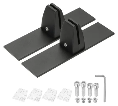 Tischklemme für Trennwände, 2 Stück, Aluminium, Schwarz