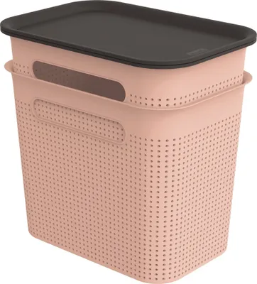 Obrázek produktu pro ROTHO SET 2x 7L BRISEN box s víkem - růžová