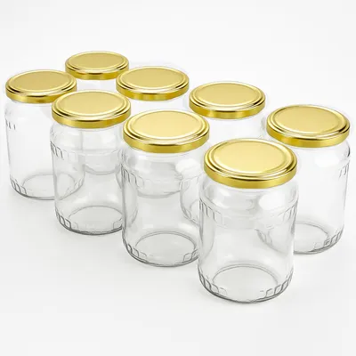 Produktbild von MIKONI Einweckgläser 720 ml | 48 STÜCK | Gold Deckel | Einmachgläser, Vorratsgläser, Gurkengläser, Einmachglas, Sturzgläser, Marmeladengläser