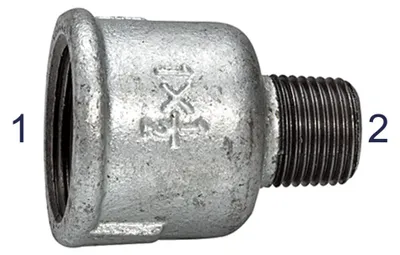 Produktbild von Riegler Reduziermuffe 246, IG/AG, Rp 2 1/2, R 2, schwarzer Temperguss