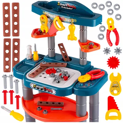 Produktbild von Kinder Werkbank mit Werkzeug und Wasserhahn – Spielzeug Werkstatt Set mit Zubehör – ab 3 Jahren