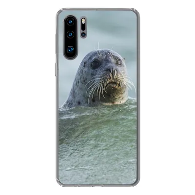 Produktbild von MuchoWow® Handyhülle Schutzhülle Hülle für Huawei P30 Pro Nordsee - Seehund - Wasser Silikon Softcase Handy Hülle - Schutzdeckel