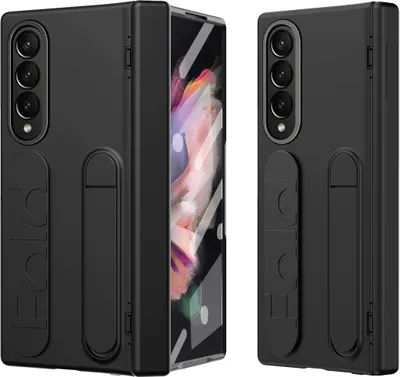 Obrázek produktu pro Pouzdro s popruhem na Samsung Galaxy Z Fold 3 vestavěnou ochranou displeje, stojánkem a ochrana pantu černé