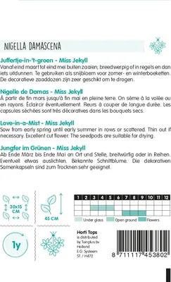 Produktbild von Samen -  JUNGFER IN GRÜNEN ´MISS JEKYL BLUE´