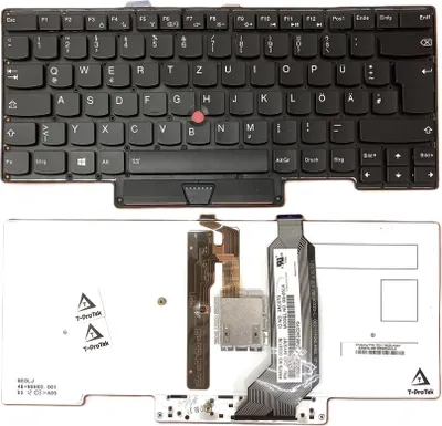 Produktbild von DE - Tastatur Keyboard mit Beleuchtung kompatibel für Chicony P/N: 102-11M23LHA01