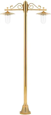 Produktbild von Casa Padrino Luxus Jugendstil Gartenlaterne Gold 103 x 30 x H. 220 cm - Aluminium Garten Stehleuchte - Nostalgische Outdoor Beleuchtung - Luxus Qualität -  Italy