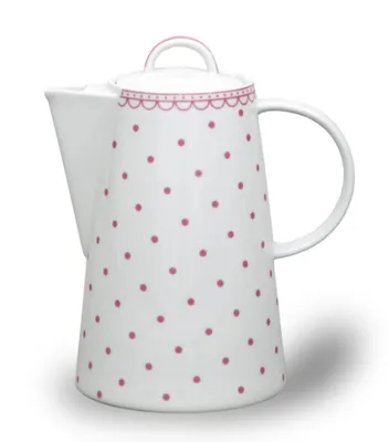Produktbild von Thun 1794 Tom, Kaffeekanne, 1,2 l, rosa Tupfen, Porzellan Thun