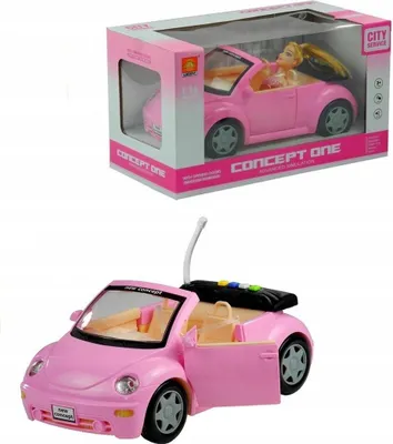 Zdjęcie produktu dla Różowy Kabriolet Garbus Auto Dla Lalek Samochód