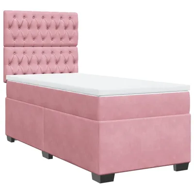 Produktbild von vidaXL Boxspringbett mit Matratze Rosa 100x200 cm Samt