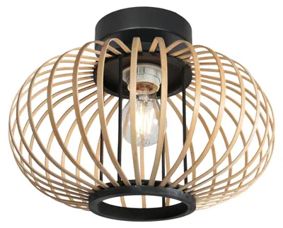 Produktbild von Deckenleuchte - natürlich schwarz - Silva - bambus metall - Ø 31cm - E27 - 4502ZW - Steinhauer