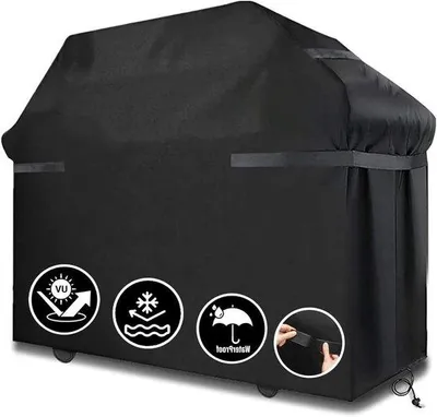 Produktbild von Wasserbeständige, robuste und wetterfeste Grillreiniger - UV- und altersschwachheitsbeständig - Für den Außenbereich - Rissfest - Große Grillreiniger mit verstellbaren Gummibändern - Ideal für Gasgrills