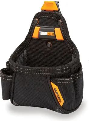 A black and orange tool pouch with the brand name "TOUGHBUILT" visible.