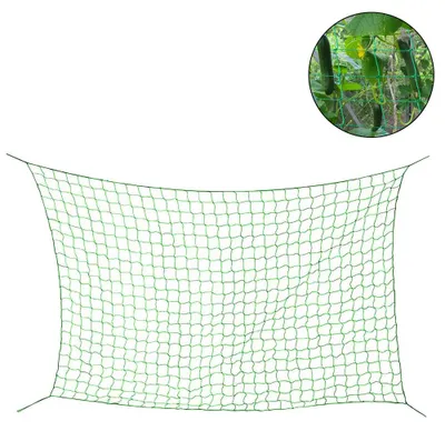 Produktbild von Ranknetz mit für den Wachstum von Gurken, Tomaten und Kletterpflanzen Das Rankhilfe Netz für Garten und Gewächshaus