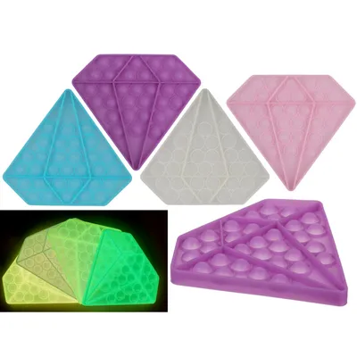 Immagine prodotto di Fidget Pop Toy, diamante, si illumina al buio