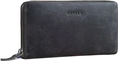 Produktbild von ROYALZ 'Lilly" Vintage Portemonnaie Damen Groß Leder - große Geldbörse mit 12 Kartenfächern - Echtleder Geldbeutel RFID Schutz - viele Fächer Portmonee mit extra Münzfach