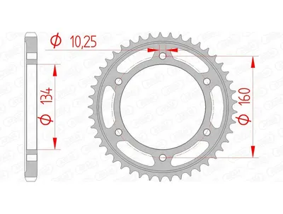 Produktbild von AFAM Kettenrad Stahl Standard - 525