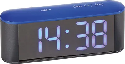 Produktbild von Atlanta 1133/5 Tischwecker digital blau Netzwecker Digitalwecker Wecker