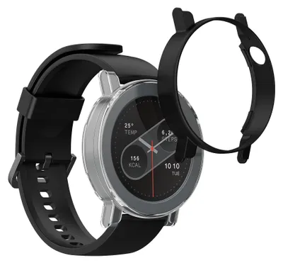 Produktbild von kwmobile 2x Hülle kompatibel mit CMF by Nothing Watch Pro 2 (D398) - Fitnesstracker Case Set Schwarz Transparent - ohne Tracker