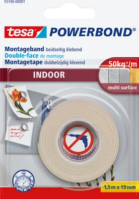 Produktbild von tesa Powerbond Montageband INDOOR 19 mm x 1,5 m