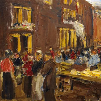 Obrázok produktu pre Max Liebermann Kunstdruck Bild - Judengasse In Amsterdam, 1905 (100 x 100 cm)