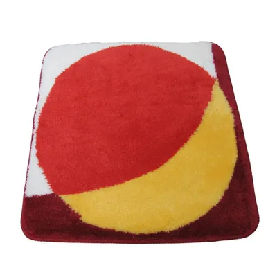 Produktbild von Batex WC Vorleger Toilettenvorleger Badematte Bad Teppich 60x60cm Kringel Orange