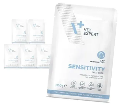 Zdjęcie produktu dla Vet Expert Sensitivity Mokra Karma Weterynaryjna Z Dzikiem 6x100g Dla Kotów Z Nietolerancją Pokarmową