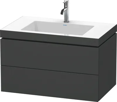 Produktbild von Waschtischunterbau L-CUBE m WT Vero Air 500x800x480mm o HL we matt ohne Hahnloch weiß matt