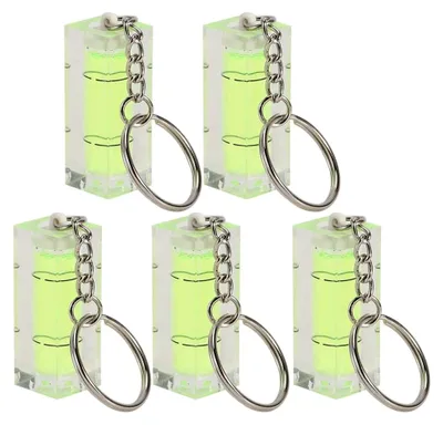 Produktbild von Mini Wasserwaage, präzise, quadratisch mit Schlüsselring, 5er Set für Stative, Maschinen, Bilder, Garten, DIY, Baustellen, Handys und Kameras