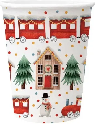Image de Confortables gobelets en carton de Noël 250ml 8 pièces.