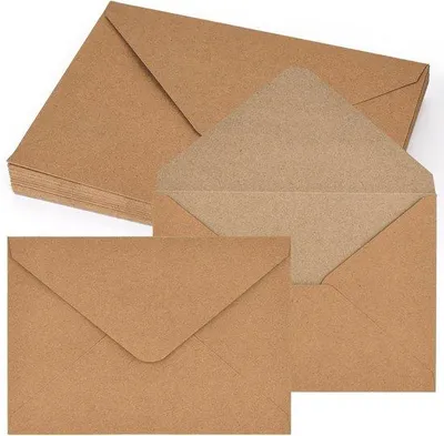 Produktbild von Kraftpapier-Umschläge B6, 50 Stück, Weihnachten, Valentinstag