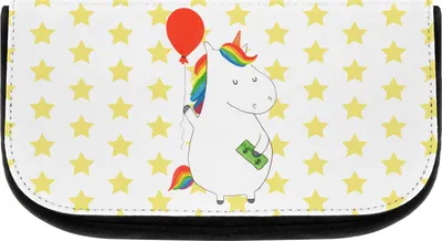 Produktbild von Mr. & Mrs. Panda Kulturbeutel Einhorn Luftballon - Weiß - Geschenk, Einhörner, Lebenslust, kosmetiktäschchen, Make-up Organizer, Unicorn, kulturtäschchen, Kulturtasche