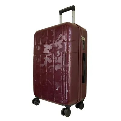 Produktbild von Mittelgroßer ABS Reisekoffer Camo 66cm Hartschale Trolley Größe M rotbraun