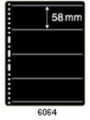 Produktbild von PRINZ Einsteckblätter 6764 Prinz-System 4 Fächer je 58 mm Höhe schwarz