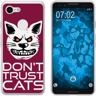 Produktbild von PhoneNatic Case kompatibel mit Google Pixel 3 Silikon-Hülle Crazy Animals Katze M1