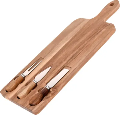 Produktbild von EXCELLENT HOUSEWARE Schneidebrett Servierbrett KÄSEBRETT mit Messern für Käse