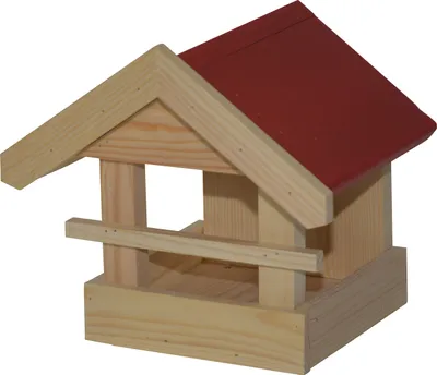Produktbild von Dehner Natura Premium Wildvogel Futterhaus Kaja, Futterstation für Wildvögel, Vogelhaus hochwertig / hängend, inkl. Aufhängevorrichtung, ca. 21.5 x 22 x 21.5 cm, aus FSC®-em Kiefernholz