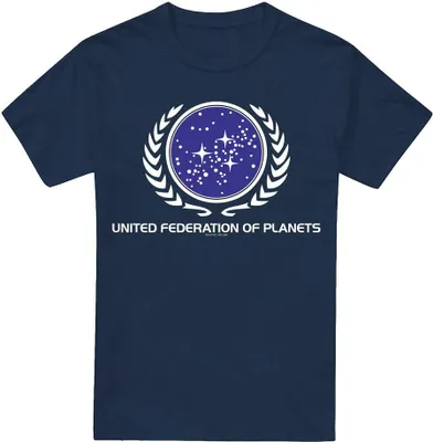 Image de Star Trek - T-shirt pour homme "United Federation" TV5778 (4XL) (Bleu marine)