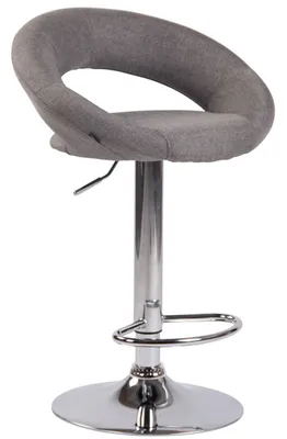 Produktbild von Barhocker Olinda Stoff chrom grau
