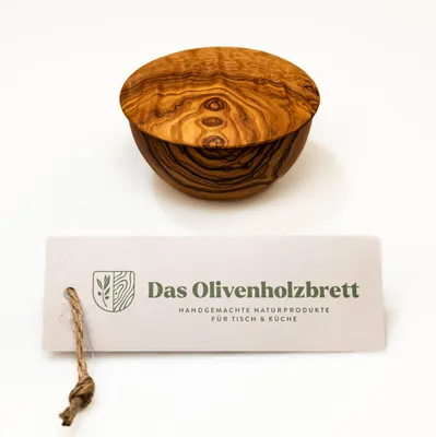 Produktbild von Dose mit Deckel aus Olivenholz 10 cm