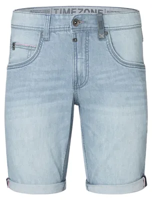 Produktbild von Timezone Jeansshorts mit umgeschlagenem Saum und Logo-Detail Größe: 29W