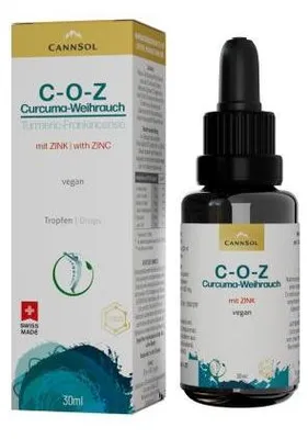 Zdjęcie produktu dla Cannsol krople kurkuma-kadzidło-cynk do stosowania doustnego 30 ml