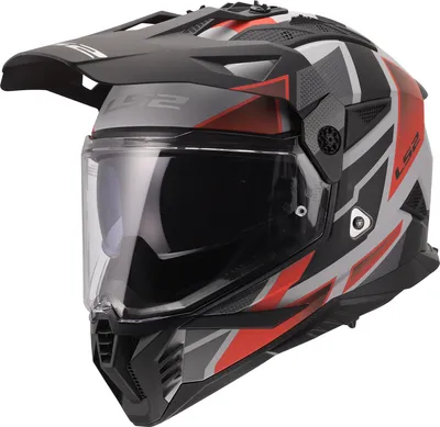 Produktbild von LS2 MX702 Pioneer II Block Enduro Helm, grau/rot, XL (61/62)