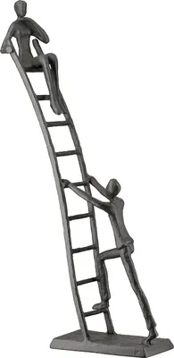 Immagine prodotto di Gilde Skulptur, "Expectations ", Leiter, Paarmotiv, Eisen, dunkelbraun, VE 2, L. 5.5 cm, B. 17 cm, H. 33.5 cm 84293 4063387842935