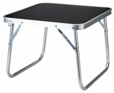 Image de HowHomely | Table de camping - Table de voyage - Table pliante - 40 x 40 x 30 cm - noire - Table de jardin - Pratique - pliable