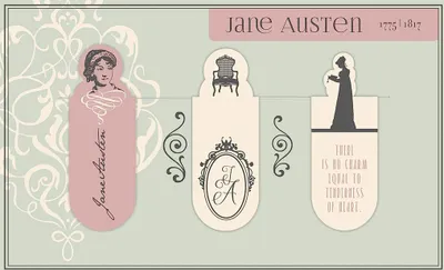 Produktbild von Jane Austen Magnetická záložka 6 cm 3 kusy