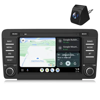 Zdjęcie produktu dla 7-calowe radio samochodowe z systemem Android, obsługujące CarPlay i Android Auto, do Skody Octavia II (modele 1Z3 i 1Z5 z lat 2004–2013), z nawigacją GPS, Wi-Fi, Bluetooth, SWC, FM, RDS, DSP, DAB+, 2DIN, USB (2+64 GB)