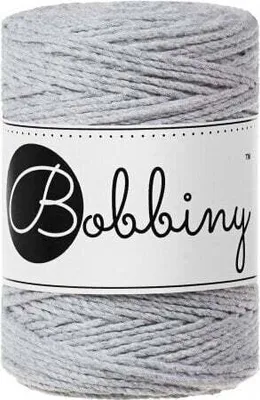 Image de Bobines 3PLY Corde à macramé 1,5 mm 100 m Cordon gris clair