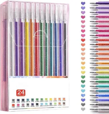 Produktbild von Famanu Set von 24 bunten Stiften zum Zeichnen und Schreiben - Mehrfarbig