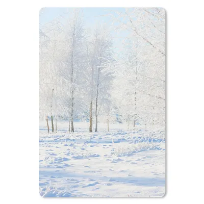 Produktbild von MuchoWow® Mauspad Mousepad Schnee - Bäume - Winter 40x60 cm - Mousepads - Maus Mat - Pad - Mausunterlage - Schreibtisch Accesoire