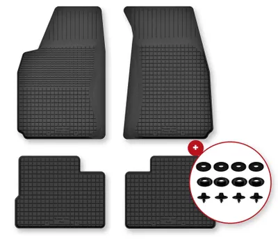 Image de Tapis de sol en caoutchouc pour Peugeot 309 1985-1993 (liftback) – 4 pièces, noirs, semi-universel, adapté